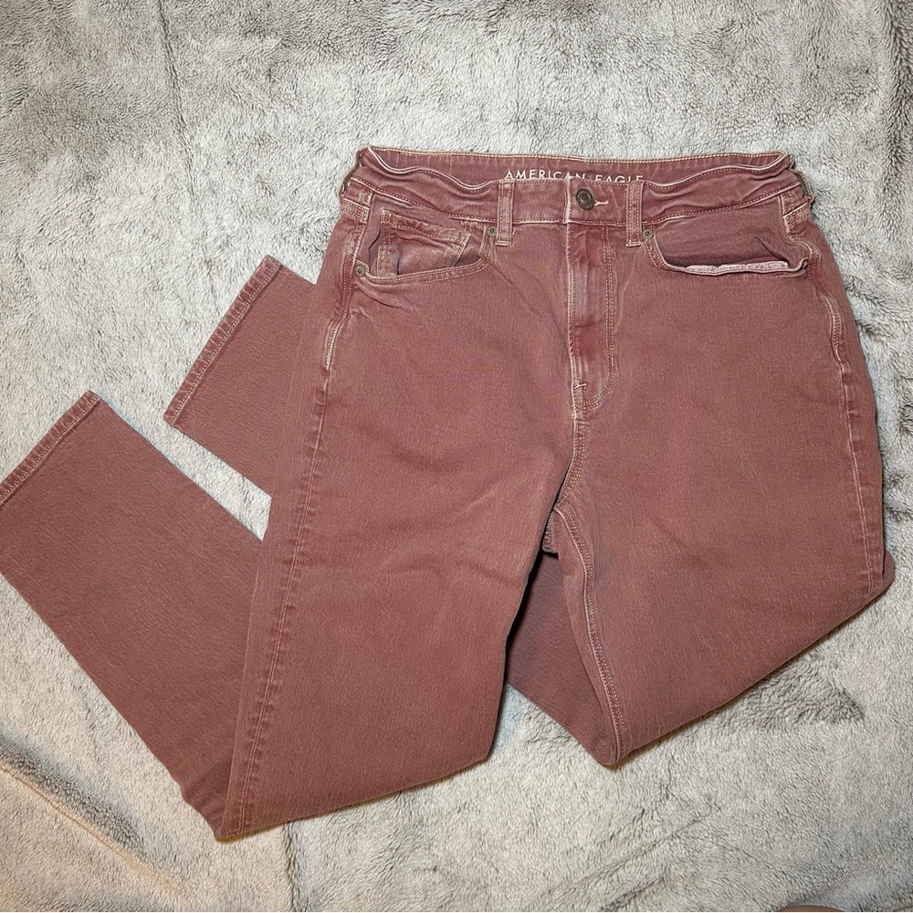 American Eagle Pink Mom Jean Size 6